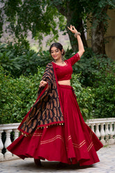 Printed Pure Cotton Navratri Lehenga Choli