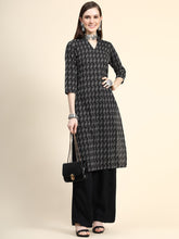 Black printed Kurta