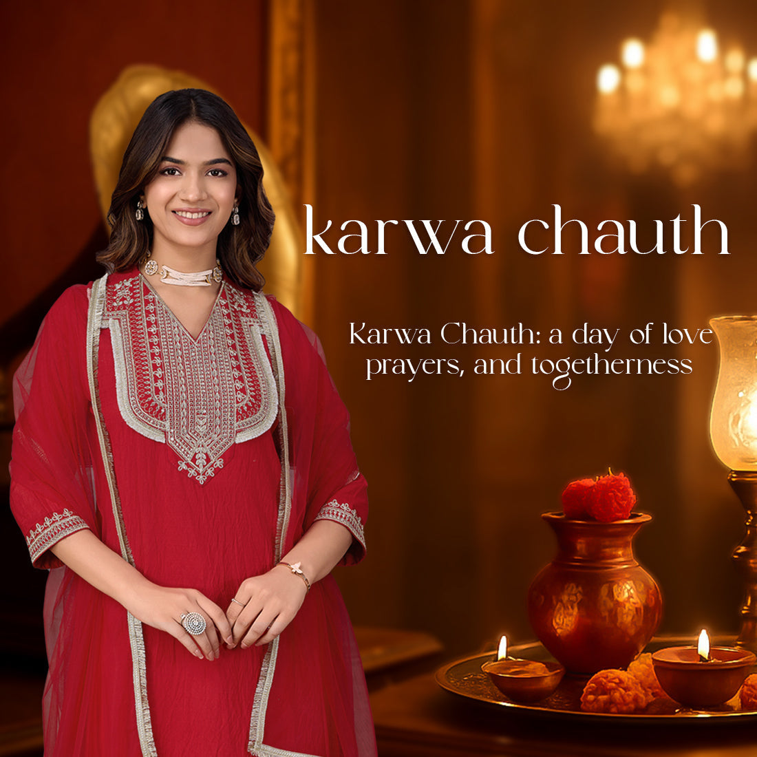 Celebrate Love in Style: Karwa Chauth Special Dresses by  AVANSHEE