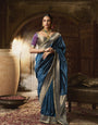 Jacquard Banrasi Silk Saree with Unstitch Blouse Piece.