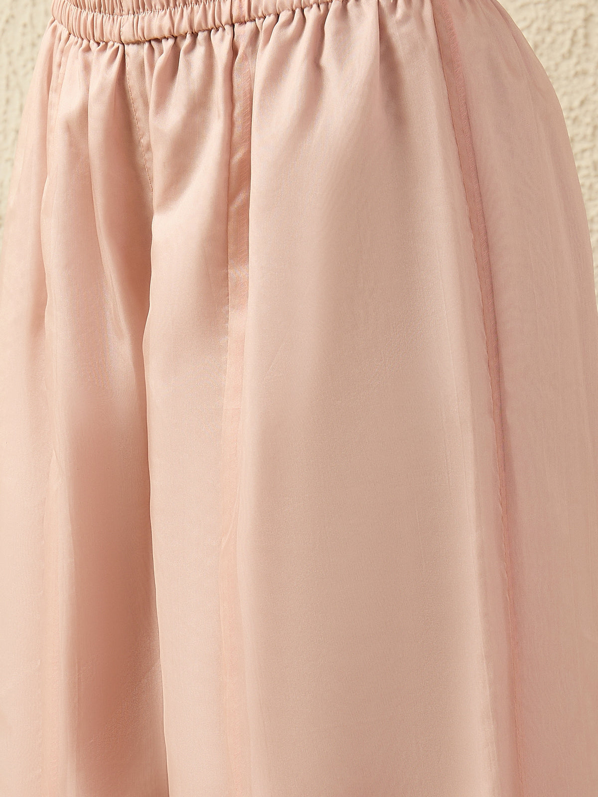 Elegant Organza Embroidered Kurta Set with Palazzo & Dupatta