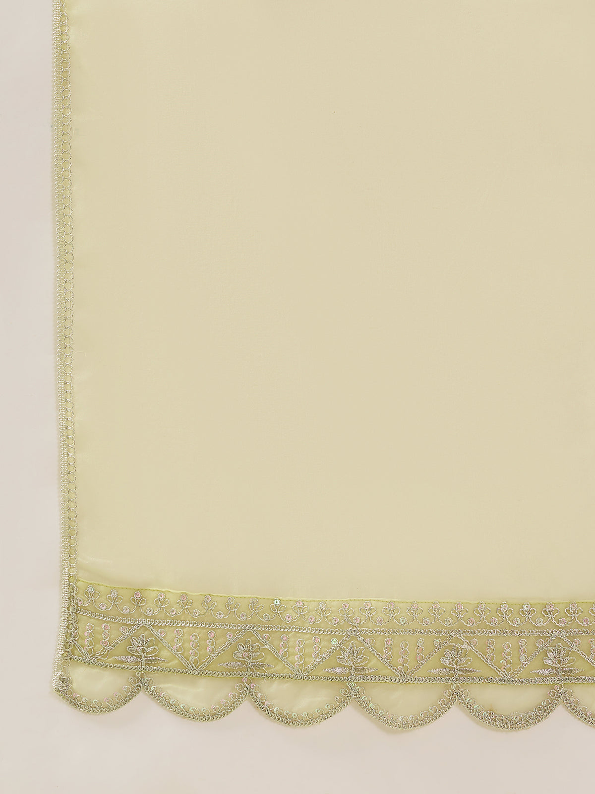 Lemon Yellow Embroidered Kurta with Palazzo and Dupatta