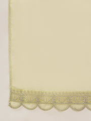 Lemon Yellow Embroidered Kurta with Palazzo and Dupatta