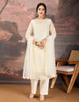 Ivory Chanderi Cotton Silk Kurta Set