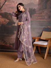 Chanderi Cotton Silk Flared Kurta Set