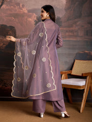 Chanderi Cotton Silk Flared Kurta Set