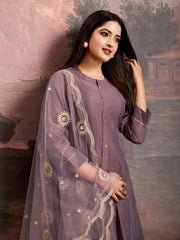 Chanderi Cotton Silk Flared Kurta Set