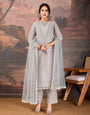 Grey Chanderi Cotton Silk Kurta Set