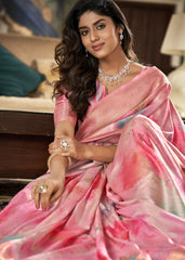 Soft Silk Saree with Unstitched Blouse Piece.