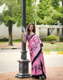 Digital Printed Satin Saree with Unstiched Blouse.