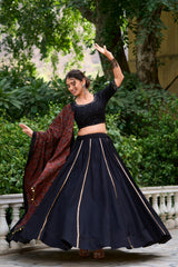 Printed Pure Cotton Navratri Lehenga Choli.