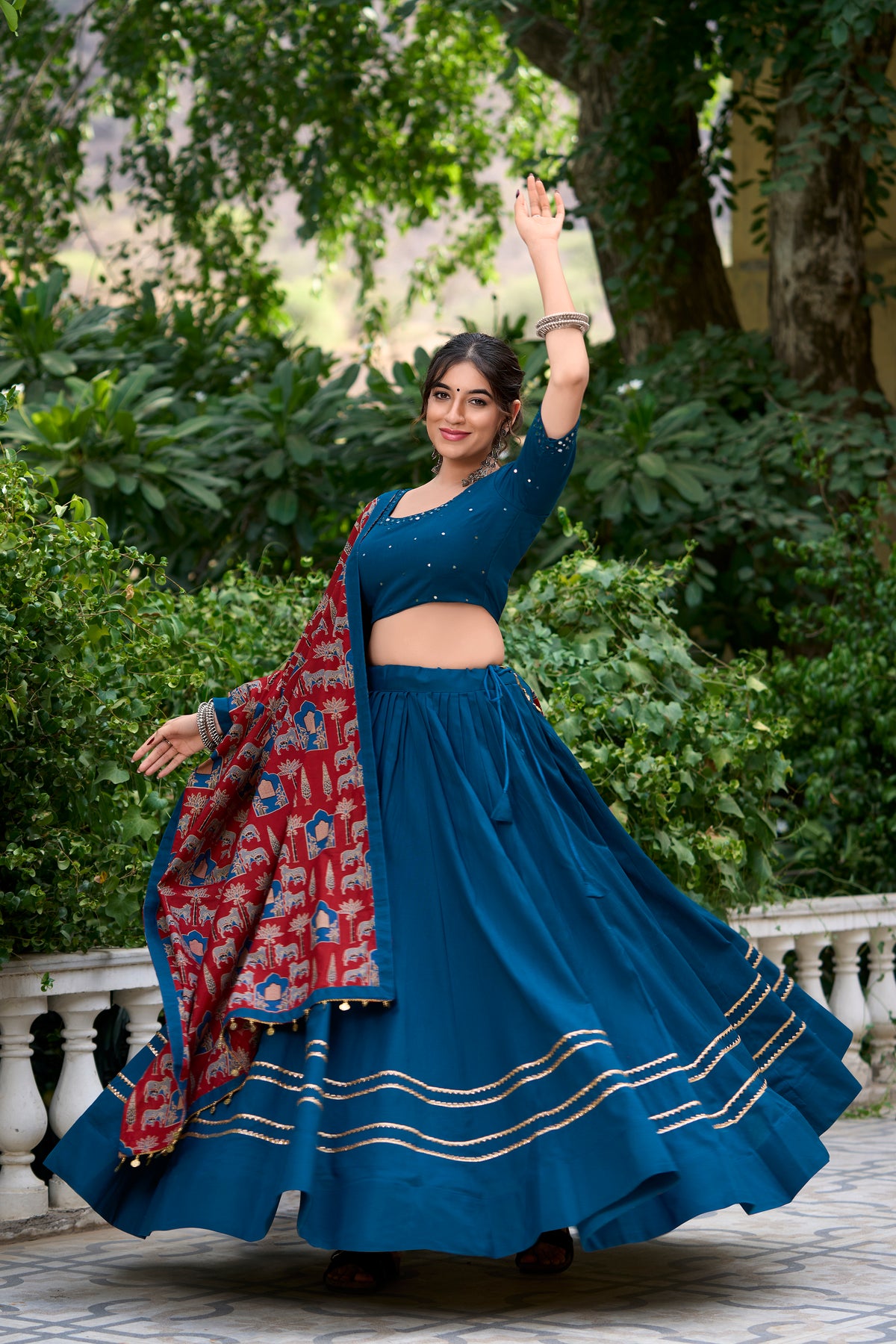 Printed Pure Cotton Navratri Lehenga Choli