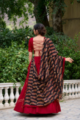 Printed Pure Cotton Navratri Lehenga Choli.