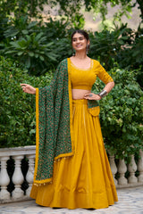 Printed Pure Cotton Navratri Lehenga Choli.