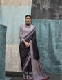 Digital Printed Satin Saree with Unstiched Blouse.