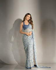 Premium Bollywood Designer Printed Saree.