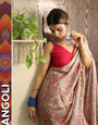 Digital Printed Satin Saree with Unstiched Blouse.