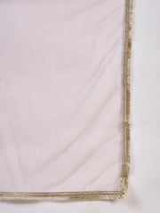 Dusty Pink Silk Kurta, Pant and Net Dupatta.