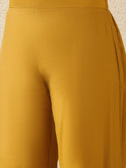 Mustard Yellow Embellished Kurta Set with Dupatta