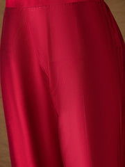Elegant Dpink Silk Blend Kurta Set with Embroidered Dupatta