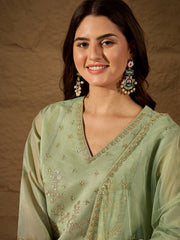 Elegant Ethnic Kurta Set with Dupatta