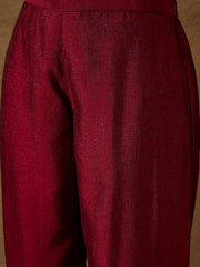 Elegant Maroon Kurta Pant Set with Dupatta