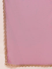 Festive Wine Embroidered Straight Kurta Set