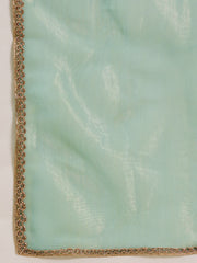 Elegant Rama Kurta Set with Sheer Dupatta