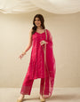 Pink Embellished Kurta Set with Dupatta