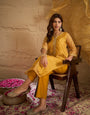 Mustard Yellow Bandhani Printed Kurta, Pant and Dupatta Set