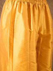 Mustard Yellow Embroidered Kurta Set with Palazzo & Dupatta for Women | Festive Ethnic Wear