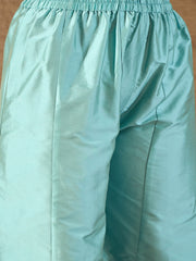 Sky Blue Embroidered Kurta Set with Organza Dupatta – Elegant Festive Ethnic Wear for Women
