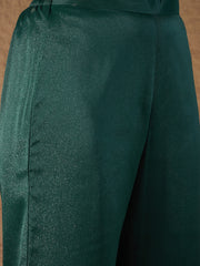Elegant Emerald Green Embroidered Kurta Set with Dupatta for Women