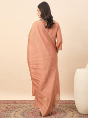 Peach Silk Blend Embroidered Kurta Set with Dupatta for Women | Elegant Festive & Ethnic Wear
