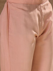Elegant Peach Embroidered Kurta Set with Dupatta for Women | Festive Ethnic Wear Suit Set