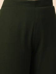 Elegant Dark Green Embroidered Kurta Pant Set with Dupatta for Women | Festive & Ethnic Wear